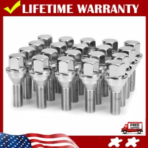 20 pcs Wheel Lug Nuts M12x1.25 Head 19MM Chrome For Chrysler 200 2015 2016 2017 - Picture 1 of 16