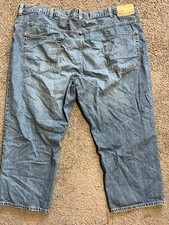 Nautica Jeans Mens 50x28 Denim Relaxed Stretch Straight Legs