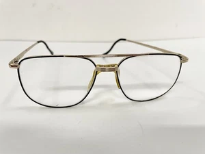 Vintage Mens Gold Aviator Eyeglasses 56-16-145 - Good Shape - Picture 1 of 10