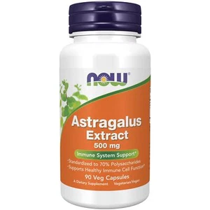 NOW Foods Astragalus Extract 500 mg 90 Veg Capsules, Immune System Support - Picture 1 of 7