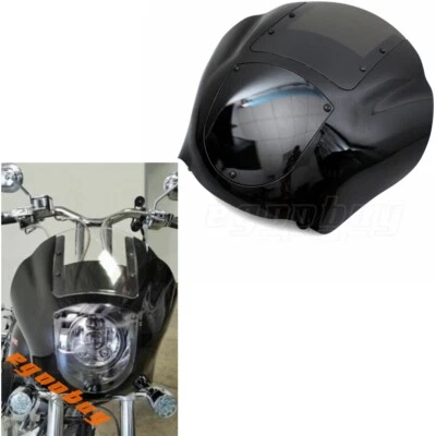 Carenado de faros de motocicleta cuarto con parabrisas de humo para Sportster Dyna Foto 1 de 4