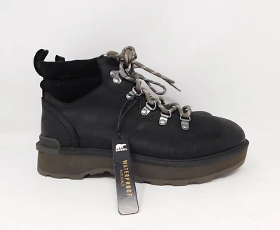 Botas de senderismo Sorel de cuero para mujer talla 9 M Hi-Line Lug aire libre negras jet camping Foto 1 de 4