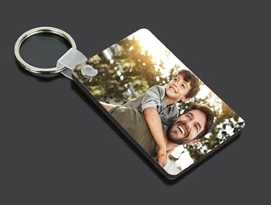 Personalised Keyring Custom Photo Any Picture Keychain Double Sided Print - Picture 1 of 6