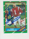 TONY FRANKLIN NEW ENGLAND PATRIOTS 1986 TOPPS #37 TEXAS A&M  AUTOGRAPHED CARD 