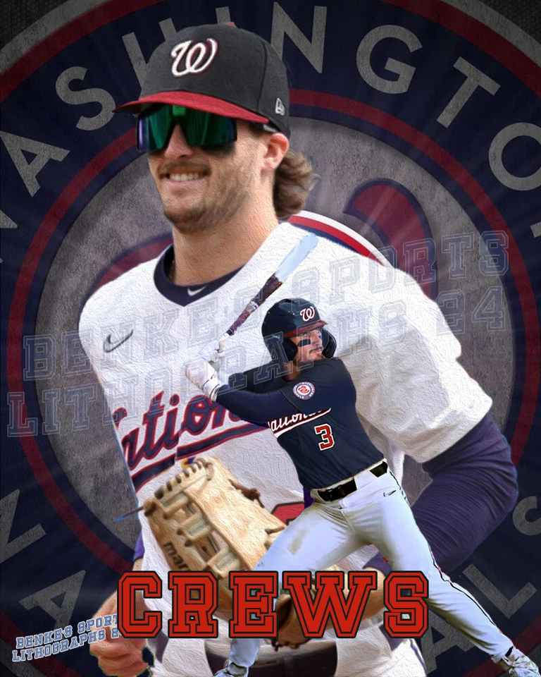 Washington Nationals  Lithograph print of  Dylan Crews 2024 - Image 1 of 1