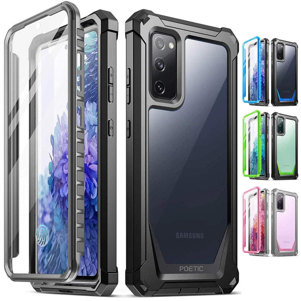 for Galaxy S20 FE 5g Phone Case Clear Hybrid Bumper Shockproof Cover Black