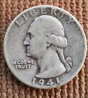 USA 25 Cent 1941 George Washington, 900er Silber