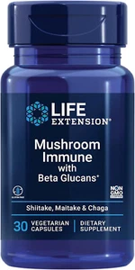 Life Extension Mushroom Immune with Beta Glucans 30 vegetarian capsules - Picture 1 of 3