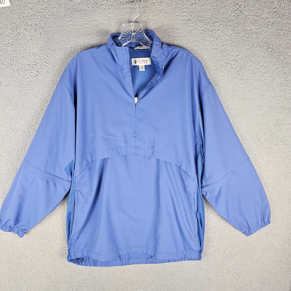 Chaqueta Coolibar Para Hombre Azul Medio Protección Solar UPF 50+ Convertible Cuarto Cremallera Foto 1 de 4