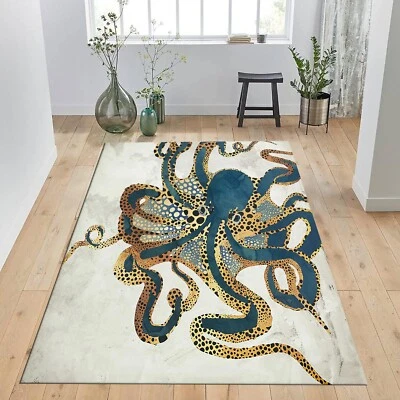 Octopus Rug, Animal Area Carpet, Patterned Printing Rug, Modern Home OfficeDecor - Image 1 of 4