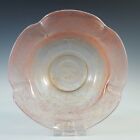 SIGNED Vasart Pink/Peach Bubbly Mottled Glass Bowl