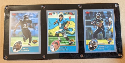JACKSONVILLE JAGUARS 3 CARD PLAQUE FRED TAYLOR MARK BRUNELL JIMMY SMITH Cover