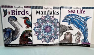 THREE PACK TangleEasy Custom Bundle, Sea Life, Mandalas, & Birds By: Ben Kwok - Bild 1 von 8