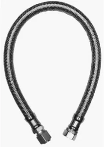 2 - Watts 20 Inch Braided Stainless Faucet Connectors 3/8 O.D X 3/8 O.D “Delta” - Picture 1 of 12