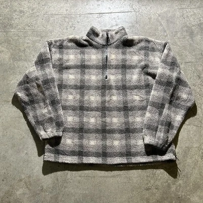 field and stream made in usa 1/4 Zip Flannel Jacket / Sweatshirt Men’s Size L - Image 1 of 4