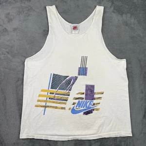 VTG Nike Tank Top Mens Large 90s Pop Art USA Made Pop Art Abstract Single Stitch - Picture 1 of 16