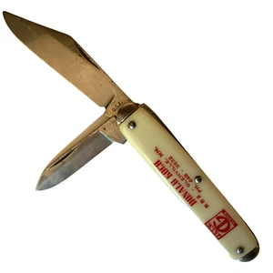 COLTELLO TASCABILE PUBBLICITARIO IBRIDO FUNKS VINTAGE GLENVILLE MINNESOTA - Foto 1 di 8