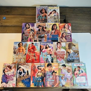 Vintage Historical Romance 17 Bücher Lot (80er/90er Jahre) schöne Clinch Cover - Bild 1 von 8