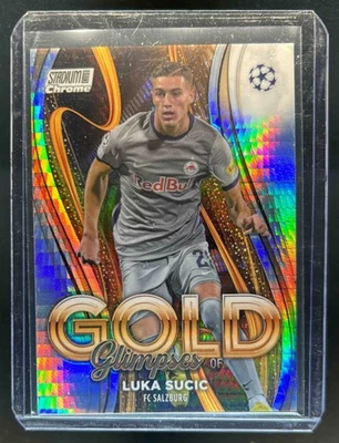 2022 Stadium Club Chrome UEFA Luka Sucic Glimpses of Gold Prism Refractor #/199 - Image 1 of 2