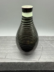 Herman A. Kahler Denmark MCM bud vase miniature spiral design 4” Scandanavia - Picture 1 of 6
