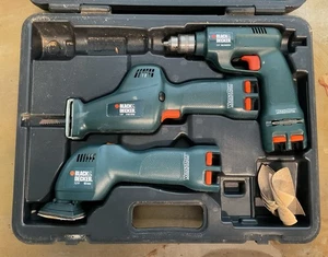 Black And Decker 3 piece Tools Versa Pak 7.2v- Drill, Sander, Jig Saw TOOLS ONLY - Picture 1 of 9