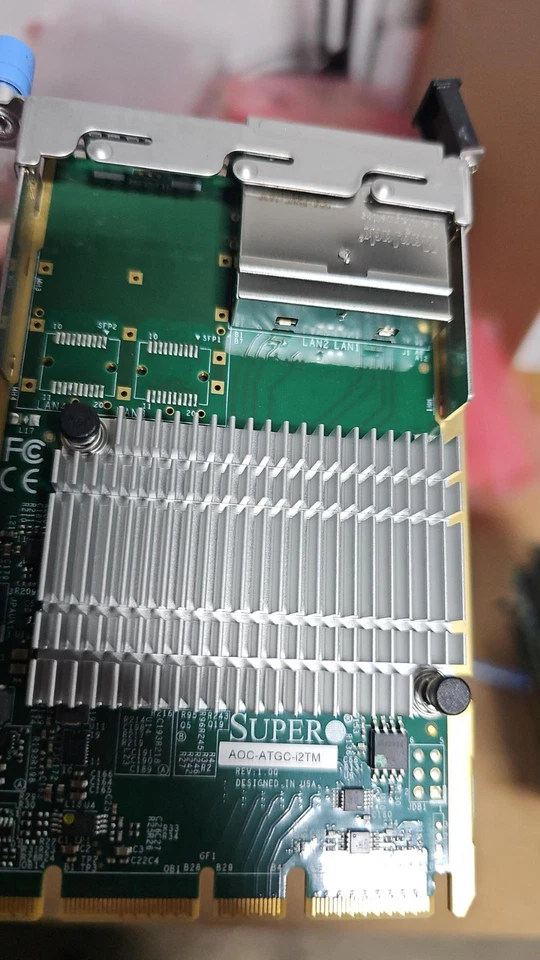 Supermicro AOC-ATGC-I2TM X710-AT2 10Gbps Ethernet Controller Card - Gen 3 - Image 1 of 1