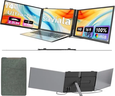 2025 Portable Monitor Laptop Screen Extender 14" Ultra-Thin FHD IPS 1080P Mac PC - Image 1 of 4