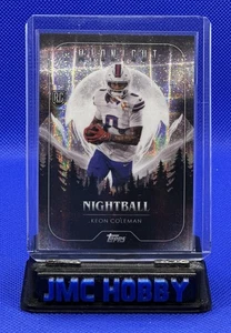 2024 Topps Midnight Keon Coleman Rookie Nightball Insert Moonbeam Parallel #NB-3 - Foto 1 di 2