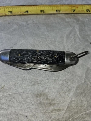 Vntg Sabre Japan 19-B  4 Blade  Campers Survival Folding Pocket Knife.........p  - Image 1 of 4