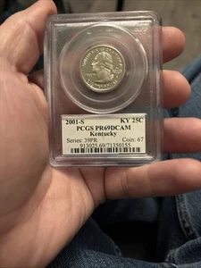 2001-S Washington Quarter-Kentucky-PCGS PR69DCAM - Picture 1 of 2