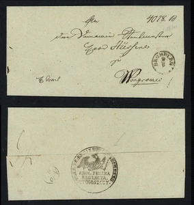 1830 German Poland Cover Bromberg-Wongrowiec Royal Prussian Bydgoszcz Eagle PMK - Picture 1 of 3