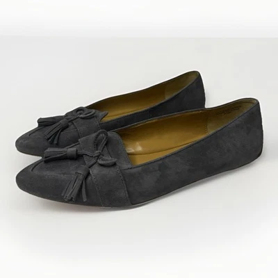 Mocasines sin cordones Talbots Francesca gris gamuza con borlas para mujer talla 6,5 Foto 1 de 4