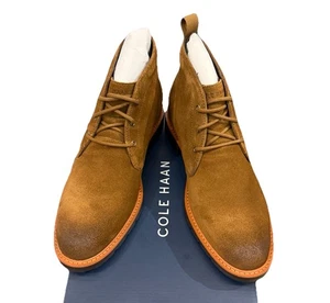 Men's  Chukka Boot Cole Haan Chamberlain Grand- SPICED BROWN SUEDE / WATER PROOF - Picture 1 of 9