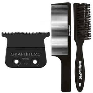 BaByliss Pro Deep Tooth Graphite Replacement Blade BB-FX707B2 with Brush + Comb - Picture 1 of 8