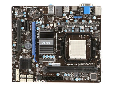 MSI 880GMS-E41 AMD 880G DDR3 Socket AM3 Micro ATX Motherboard - Image 1 of 4