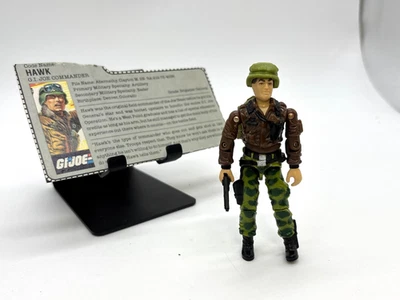 De colección 1986 Commander of GI Joe General Hawk Hasbro ARAH con tarjeta Foto 1 de 4