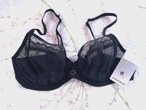 New With Tags Chantelle Black Lace 4 Part Bra 34C RRP £62 luxury lingerie - Picture 1 of 12