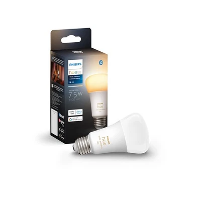 White Ambiance Smart Light Bulb 75W Equivalent Warm Cool Dimmable Voice Control - Image 1 of 4