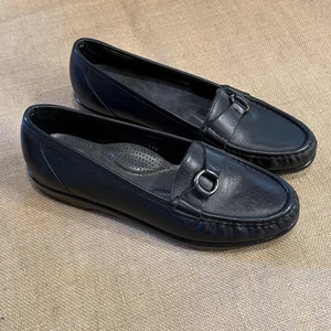 Scarpe mocassino SAS Diplomat donna taglia 8,5 nere comode slip on made in USA - Foto 1 di 12