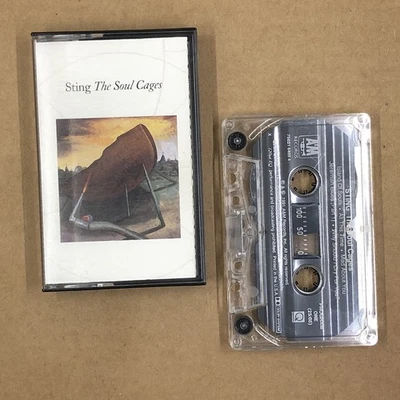 STING Cassette Tape 90s Rock Pop THE SOUL CAGES POLICE ALL THIS TIME - Image 1 of 4