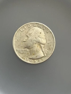  1966 Quarter Rare with possible rim error, no mint mark  - Image 1 of 2
