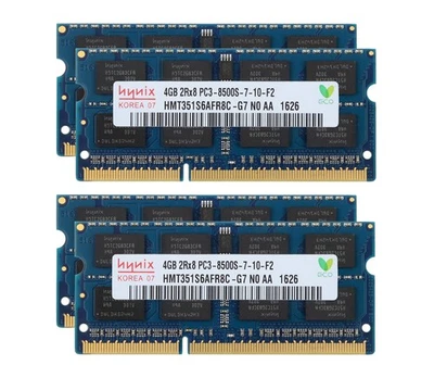 4pcs For Hynix 4GB 2RX8 DDR3 1066MHz PC3-8500S 204PIN SO-DIMM Laptop Memory RAM - Image 1 of 4