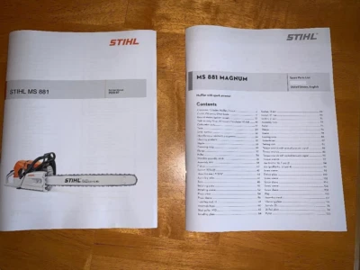 MS 881 MS881 Magnum STIHL Motosierra Taller de Servicio Reparación y Lista de Piezas Manual Foto 1 de 3