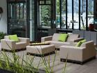 Nuevo de Diseño Lounge Muebles Jardín Sofá Grupo Asientos Beige Terraza Salón