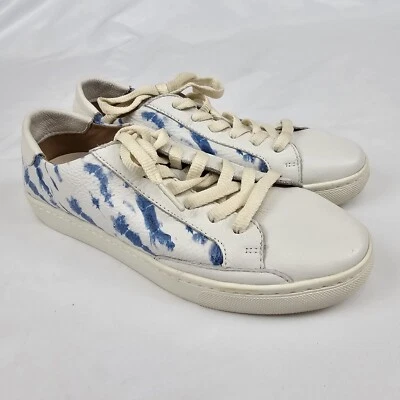 Soludos Shimota Ibiza Women’s Leather Shoes Sneakers Blue White Size 7,5 - Image 1 of 4