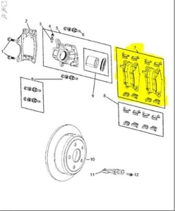 JEEP CHROKEE 08-12 PADSET REAR K68003776AA R3A JW - Picture 1 of 1
