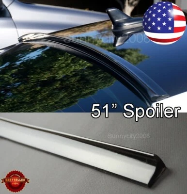 Difusor trasero negro semi brillante 51" ventana techo maletero alerón labio para Honda Acura Foto 1 de 4