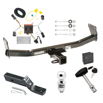 Trailer Tow Hitch For 11-17 Jeep Compass Deluxe Package Wiring 2" Ball and Lock - Image 1 of 4