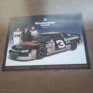 Nice Dale Earnhardt Goodwrench Service Plus Racing #3 .RCR 8.5×11" Hero Card - Picture 1 of 2