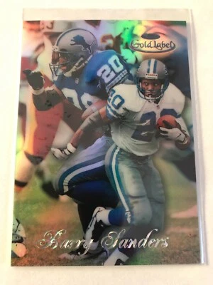 1998 Topps Gold Label Black Class 1 Barry Sanders #100 Detroit Lions - Image 1 of 2
